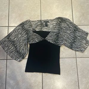 Guess Zebra patterned sweater top
